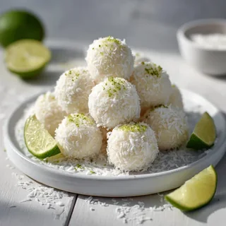 Tartufo al cocco e lime